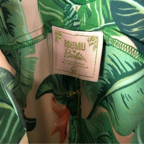 Show Me Your Mumu X Barbie Raquelle Green Floral Romper L - Picture 5 of 5
